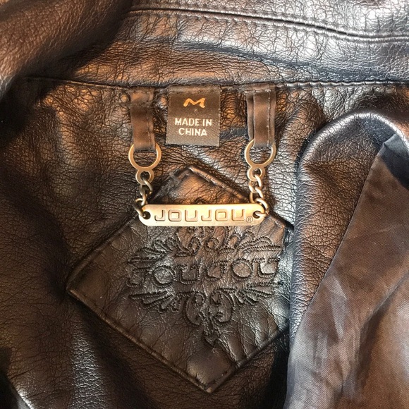 joujou leather jacket with zips - Picture 5 of 7